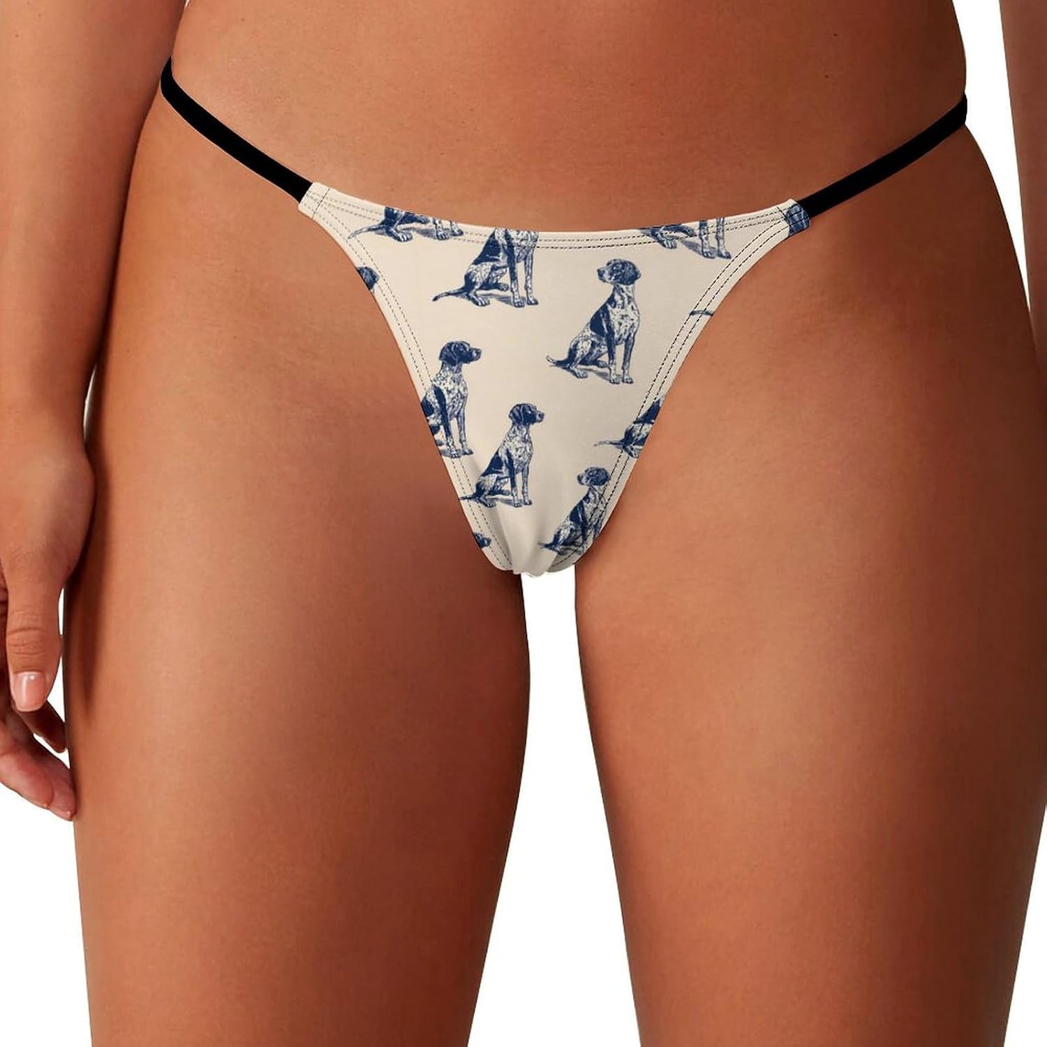 German Shorthaired Pointer Dogs Pattern Sexy G String Thongs for Women Underwear