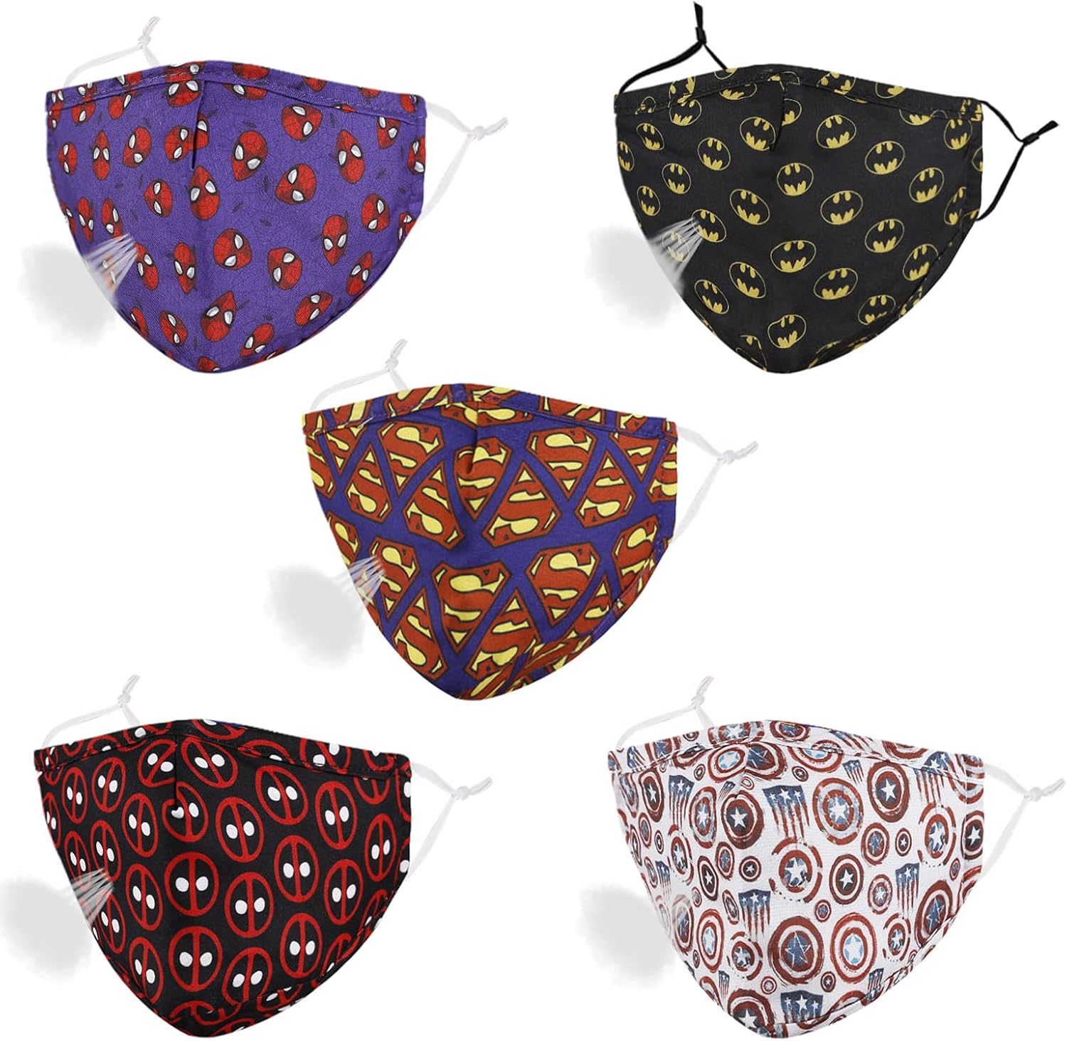 Washable Reusable Kids Face Mask with Adjustable Ear Loops for Girl Boy Gift