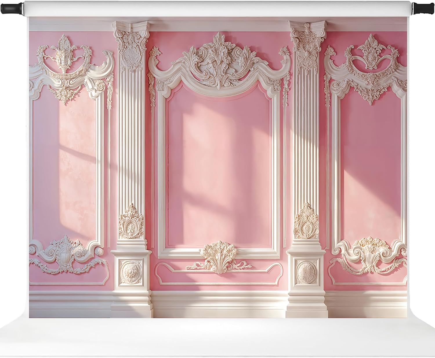 Kate Pink Interior Backdrops for Photography Classic Wall Photo Backdrop European Style Photo Studio Props, 7x5ft
