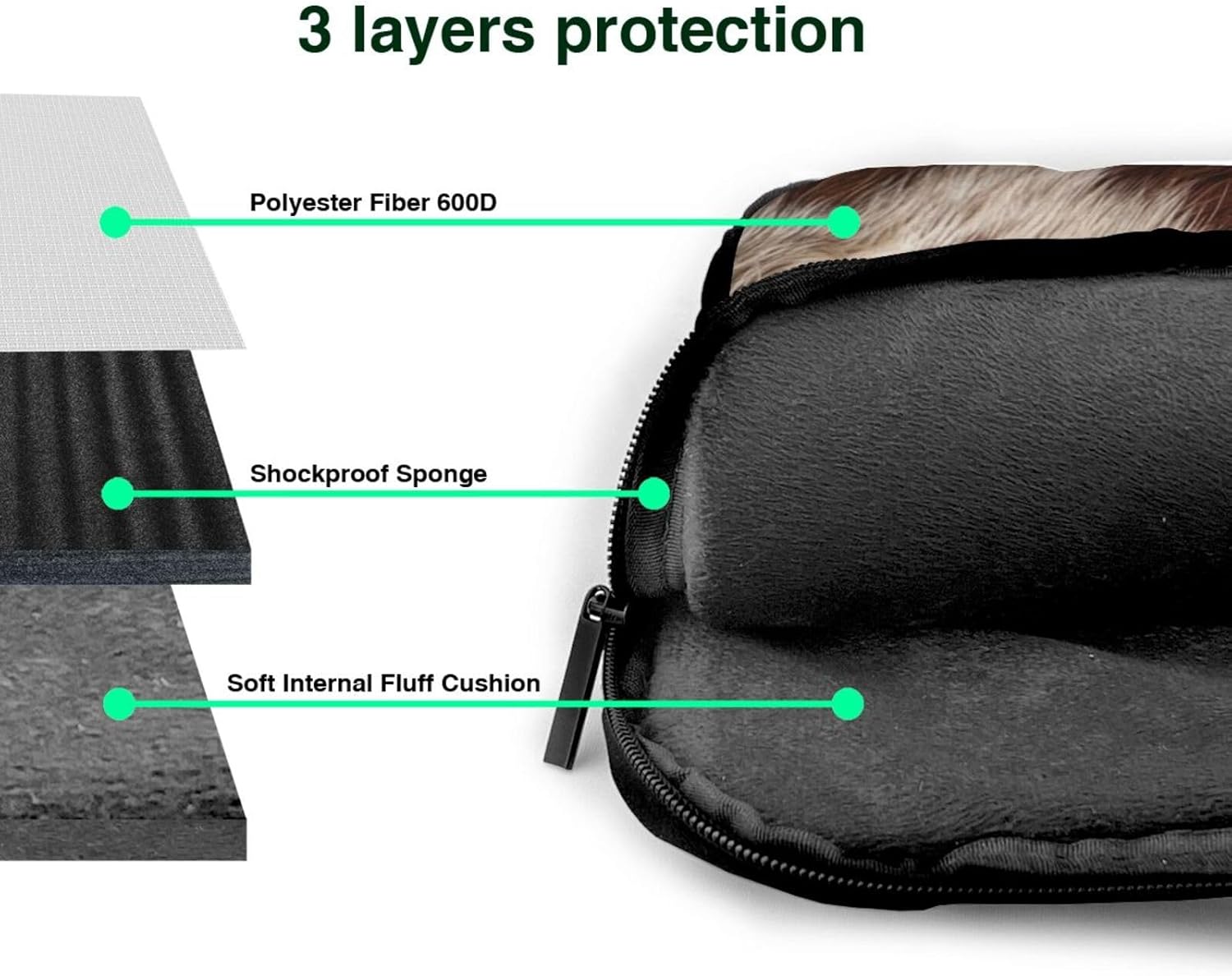 Brown Cowhide Leather Laptop Bag Triple Layer Protection Shockproof Crossbody Laptop Shoulder Bag for Men and Women