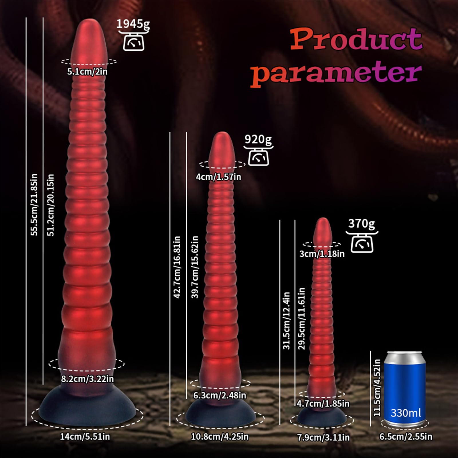 Dildo in silicone Monster Extra Long Tentacle Dildo con ventosa Morbido Grande Butt Plug Anale Dildo Polpo Plug Anale Giocattoli sessuali for donne(M)