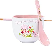 Vista 159 de Silver Buffalo The Powerpuff Girls Girl Power Featuring Blossom, Bubbles, and Buttercup Ceramic Ramen Noodle Rice Bowl with Chopsticks, Microwave