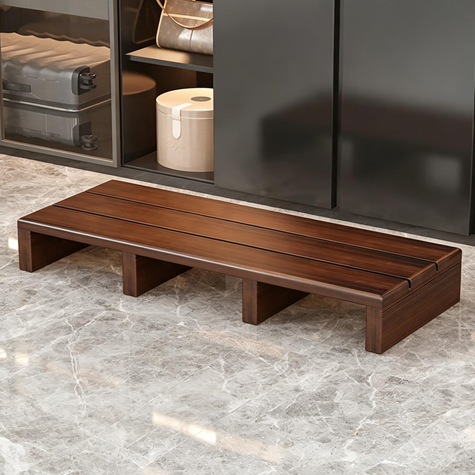 Wooden Step Stool Indoor & Outdoor,Long solid wood step stool for loft beds