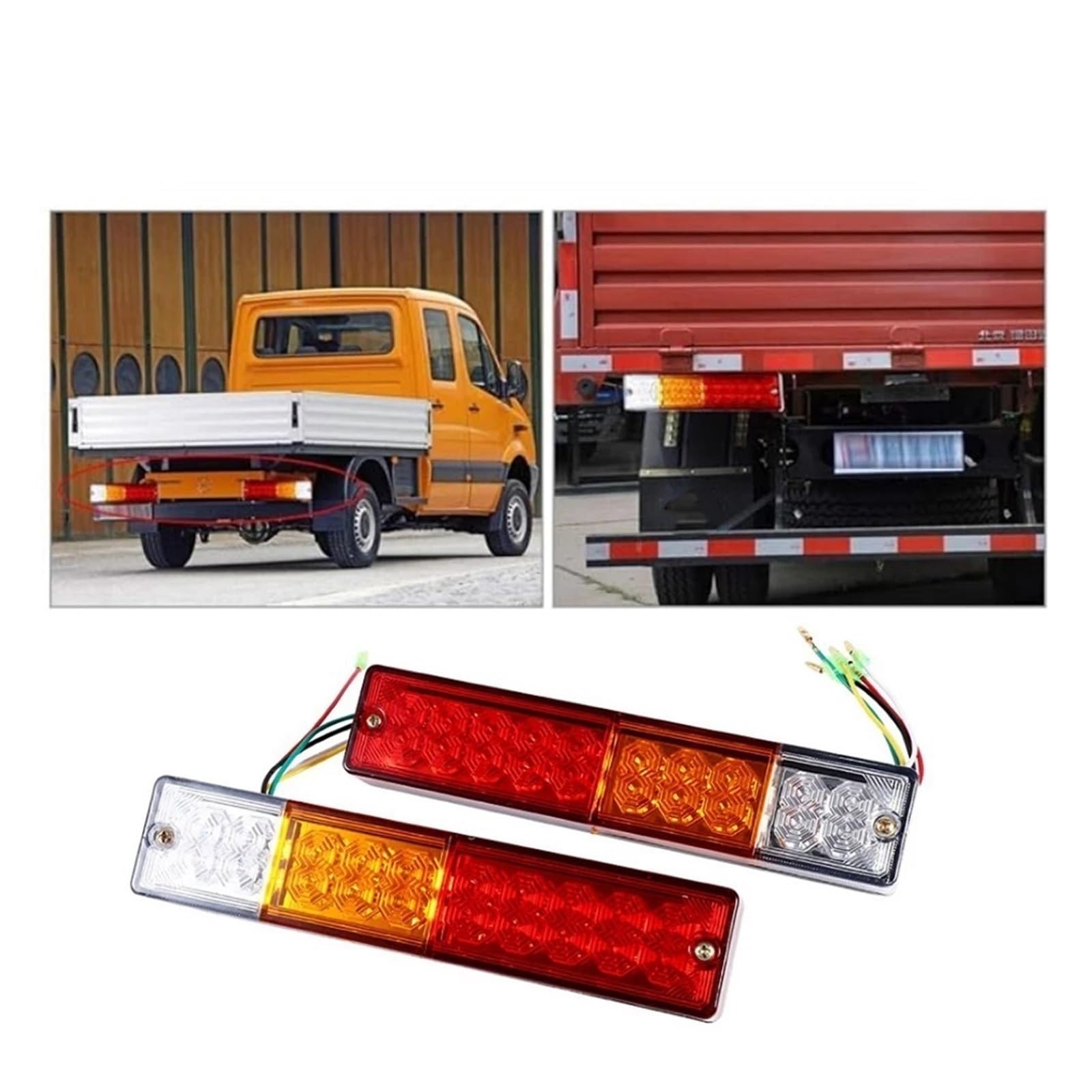 Trasera 12V Y 24V para Coche Camión Remolque Furgoneta Freno Parada Luces Indicadoras Traseras De Marcha Atrás Lámpara Señal Giro 2 Uds. Luz de Frenos