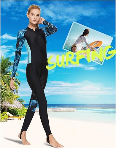 Miniatura 11 de Traje de baño de cuerpo completo para hombres y mujeres, manga larga, cremallera frontal, buceo, natación, esnórquel, piragüismo