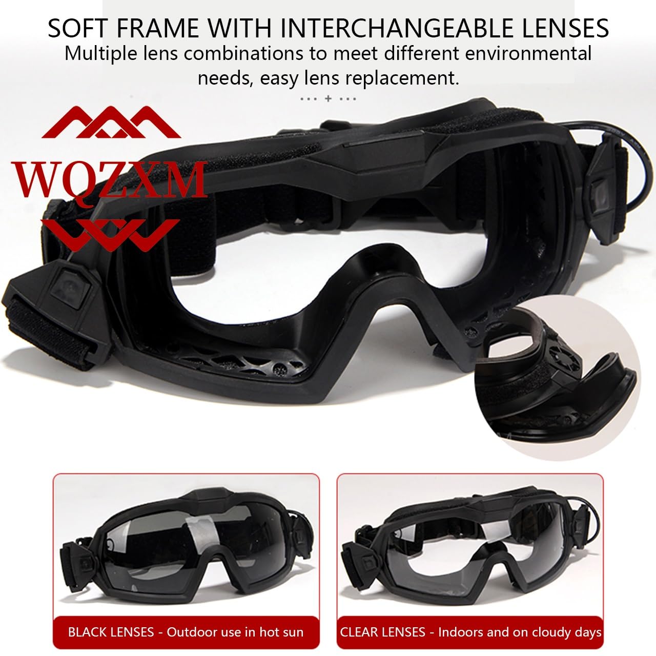 Lunettes Airsoft Antibuée, Lunettes Tactiques avec Ventilateur Et Lentille Interchangeable, Lunettes Et Lunettes De Tir Militaires