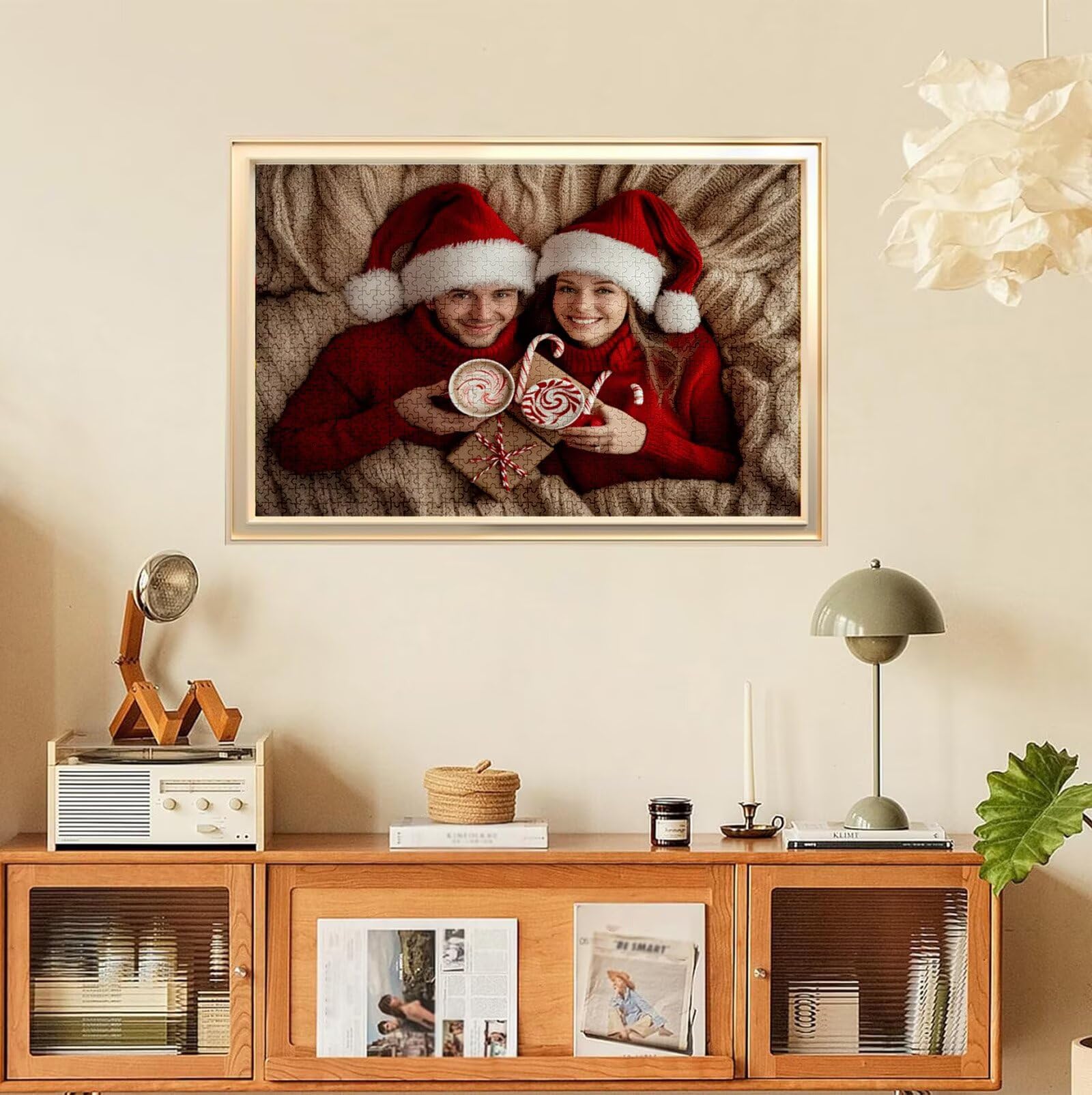 Puzzle Personalizado con Foto, Personalizada Rompecabezas Personalizado Diseña tu Logo Foto o Texto, Personalizado Navidad Halloween San Valentín Parejas Niños Familia Amigos h-2997