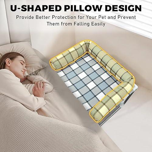 Miniatura 4 de Bedside Cosleeper - Cama para perros con extensión de almohada unida a la cama humana, percha elevada para ventana para mascotas (26 x 20 x 20