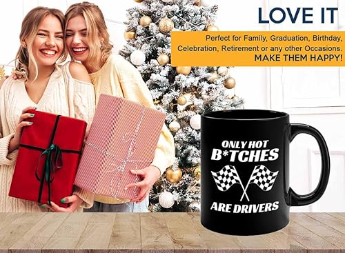 Miniatura 6 de Taza de café Racer de 11 onzas, color negro, solo conductores calientes, Fuel Speed Racer Car Guys Circuit, regalos para él, papá, hombres, novio