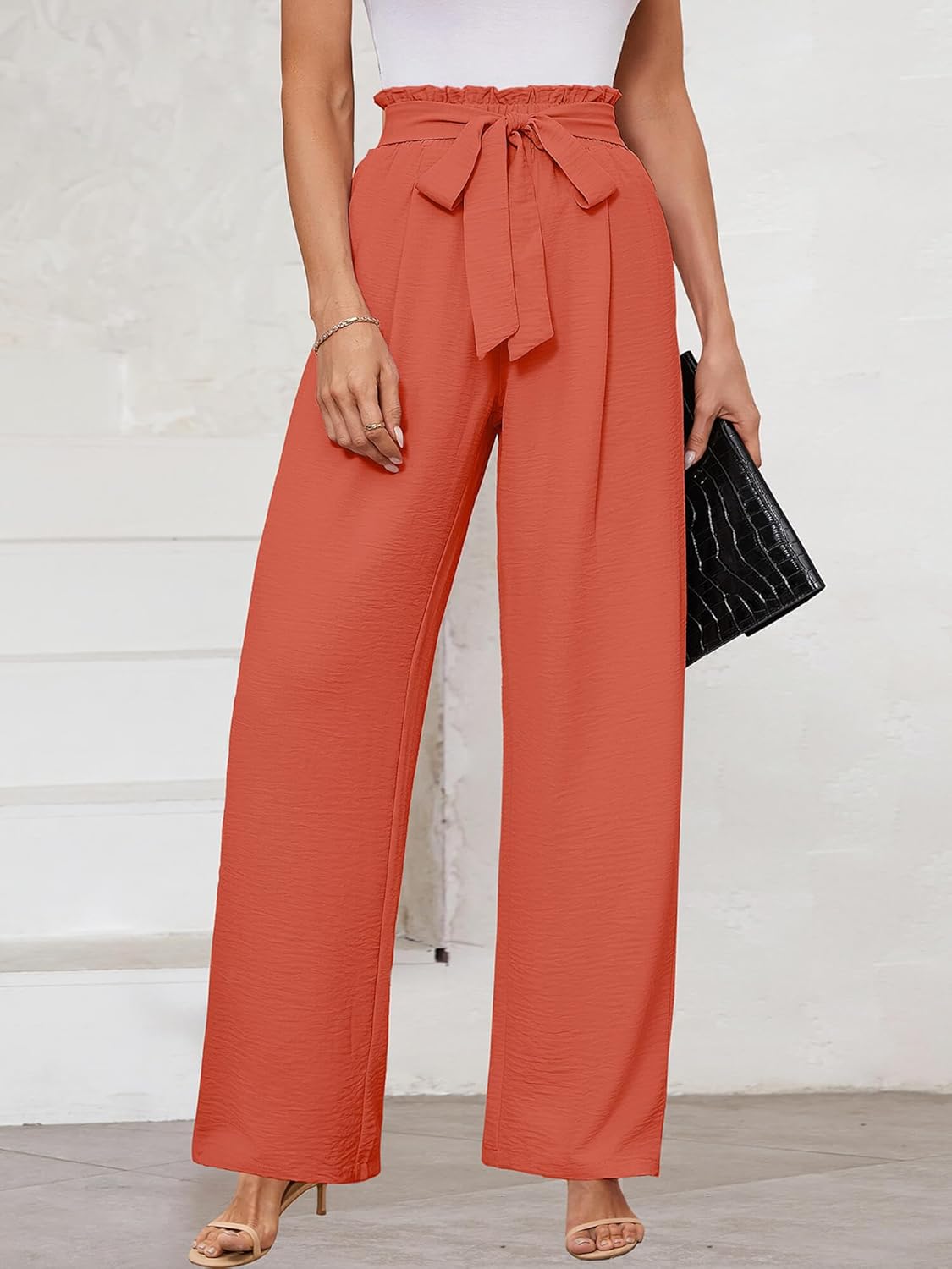 KORSIS Women's Wide Leg Lounge Pants Lightweight High Waisted Loose Work Elastic Casual Outfits Trousers with Pockets (S-2XL) - Image 2