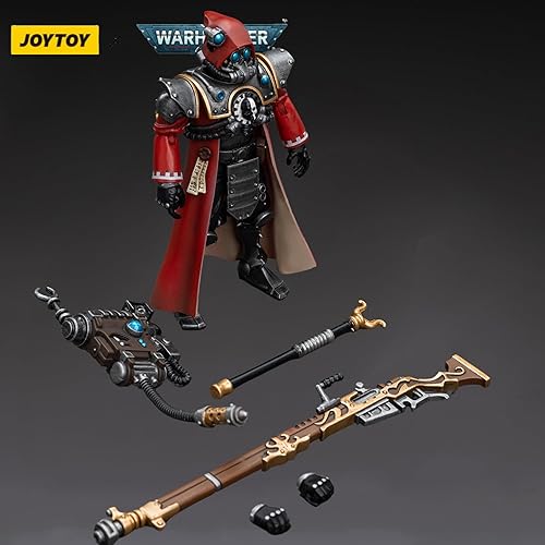 Miniatura 6 de JOYTOY 118 Warhammer 40,000 Figura de acción Adeptus Mechanicus Skitarii Ranger con modelo transuranic Arquebus Collection (4 pulgadas)