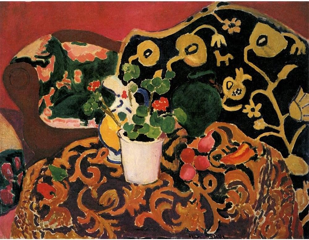 ArtDirect Spanish Still Life Seville II 1911 Unframed Art Print Giclee Poster by Matisse, Henri - Ready for Framing with Customization Sizes: 10x8, 14x11, 20x15, 28x22, 31x24, 47x36, and 60x46 Inches