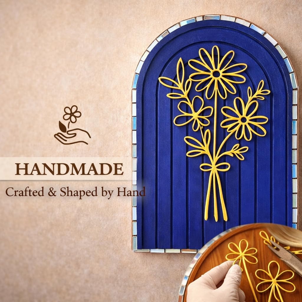 Bloom Wooden Wall Hanging Set - Boho Decor -5
