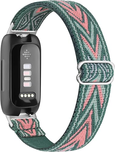 Meliya Bandas elásticas para Fitbit Inspire 3 para mujeres y hombres, correa de nailon elástica suave y ajustable de repuesto para Fitbit Inspire 3