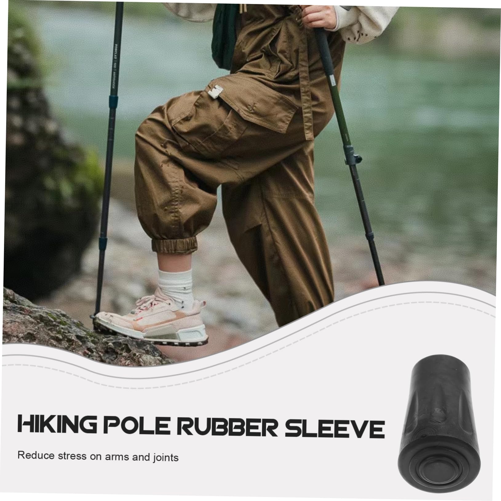 ibasenice 50piezas Funda De Goma Antideslizante para Bastones De Trekking Puntas De Repuesto Protectores De Goma para Bastones De Senderismo Interiores y Exteriores