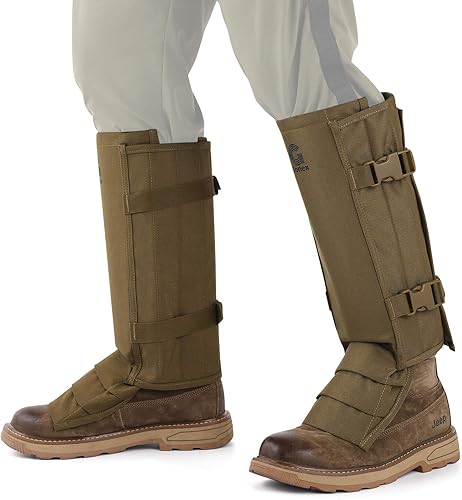 Miniatura 9 de Gonex Polainas de serpiente, protectores de serpientes impermeables, protección contra mordeduras de serpiente para piernas inferiores, polainas a