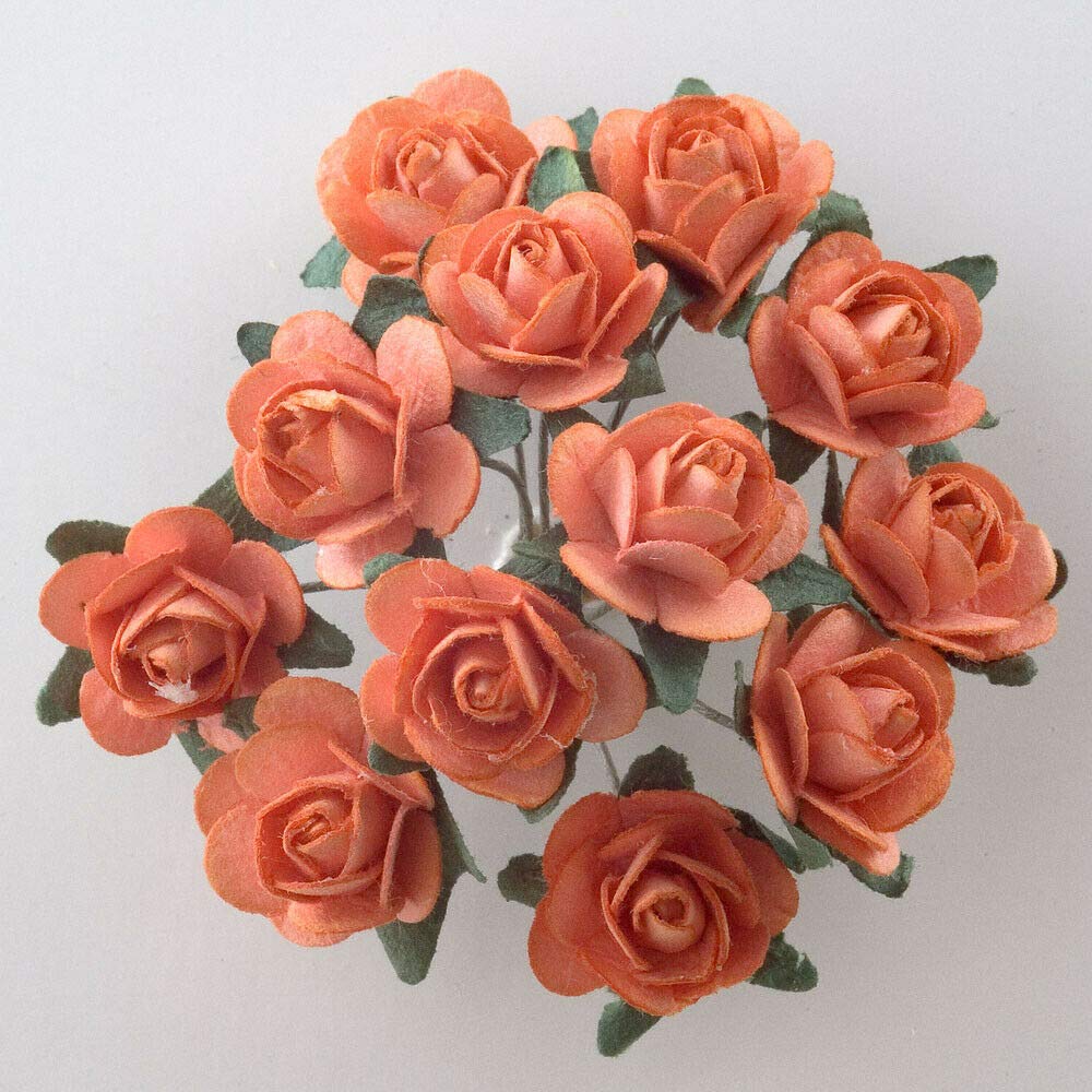 EliteKoopers 15mm Mulberry Paper Flower Rose For Craft Scrap Booking Wedding Bouquet (72Pcs) โ image 1