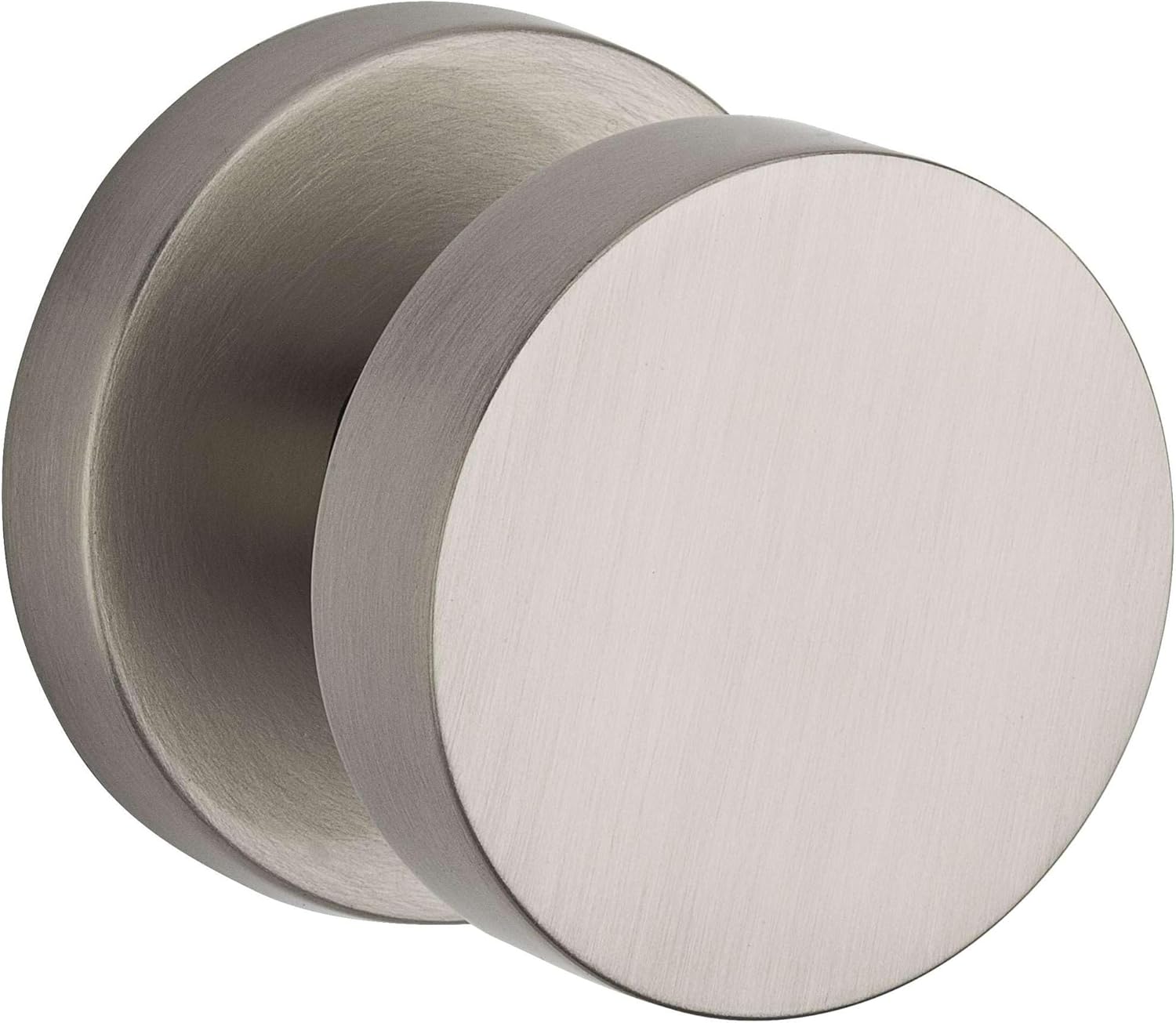 Baldwin HD.CON.CRR Modern Single Dummy Door Knob with Modern Round Rose from the, Polished Chrome