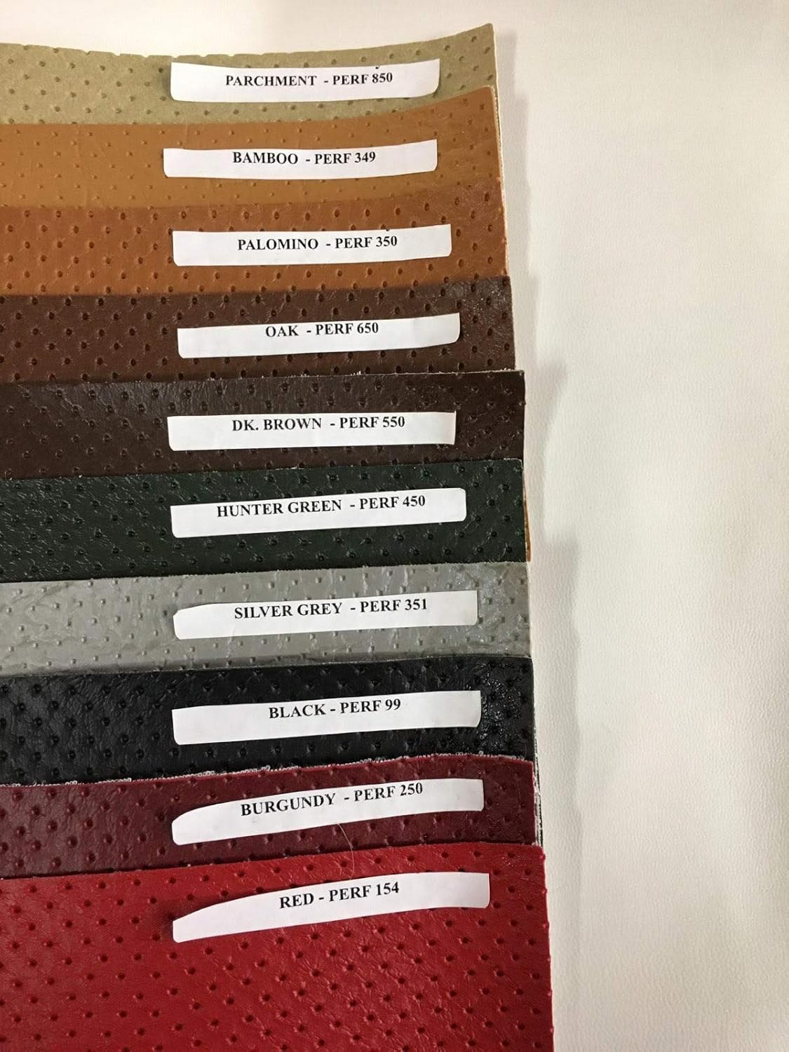 SEMI Perforated Upholstery Faux Leather Vinyl Fabric, Automotive Trucks Vans Cars Boats Bikes Vintage Damage Repair & More. (Black)