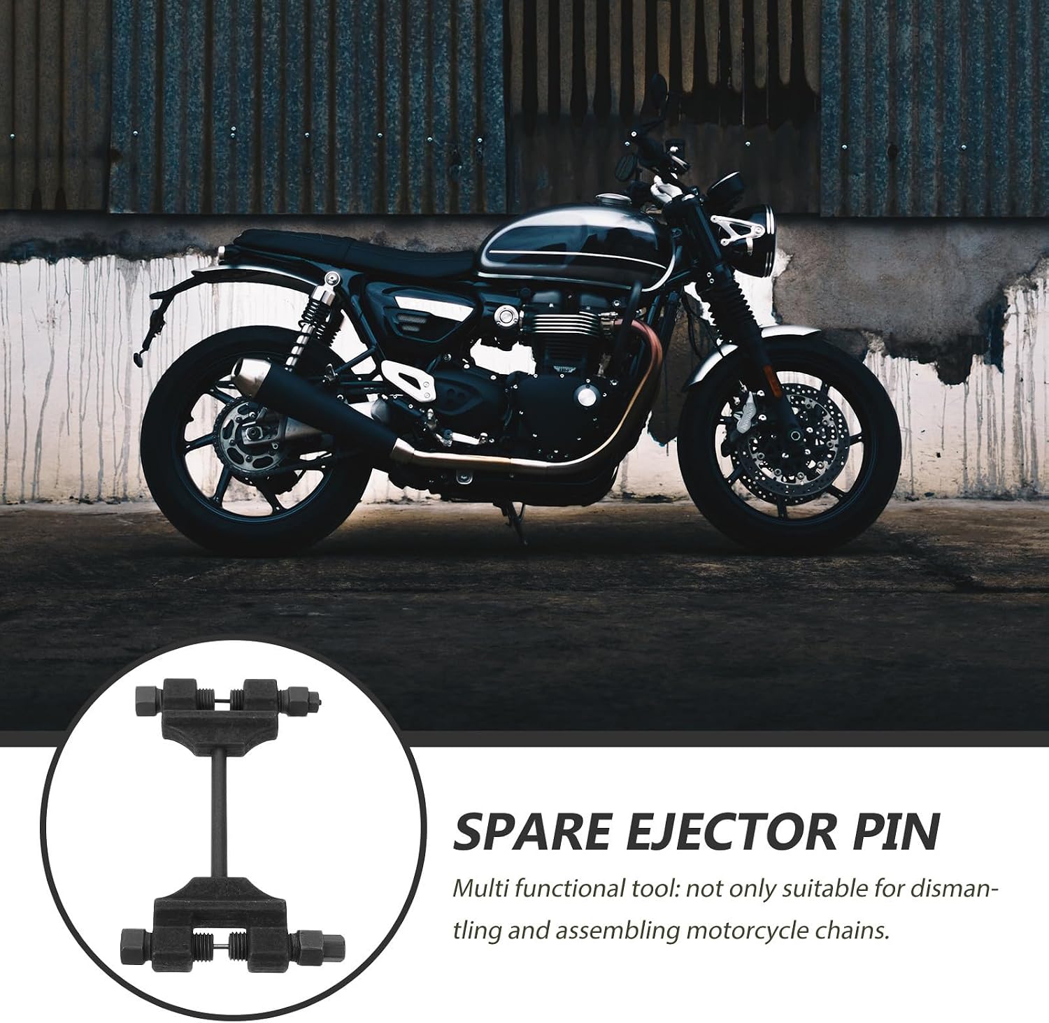 Motorcycle Chain Breaker Tool with Steel Construction and Easy-to-use Design for Bicycle Chain Removal for Professional and Beginner Use