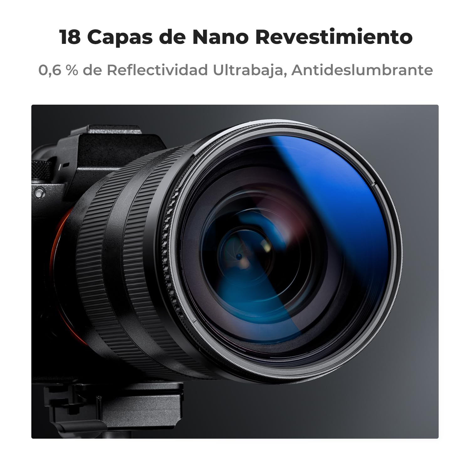 K&F CONCEPT Nano-Klear 77mm Filtro Filtro CPL con Tapa de Lente | Filtro Polarizador Circular de Vidrio Óptico con Revestimiento Nano con Tapa de Lente - FC301