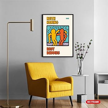 キースヘリング mother & baby イギリス製シルクスクリーンポスター Amazon.co.jp: Ara Step キース・ヘリング アメリカ人