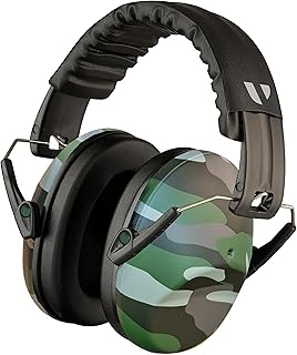 Vanderfields Ear Protection Earmuffs - 20dB NRR - Camouflage Shooting Ear Muffs for Noise Cancelling - Passive Reduction for Safety Hearing - Adult Headphones for Lawn Mowing, DIY, Construction