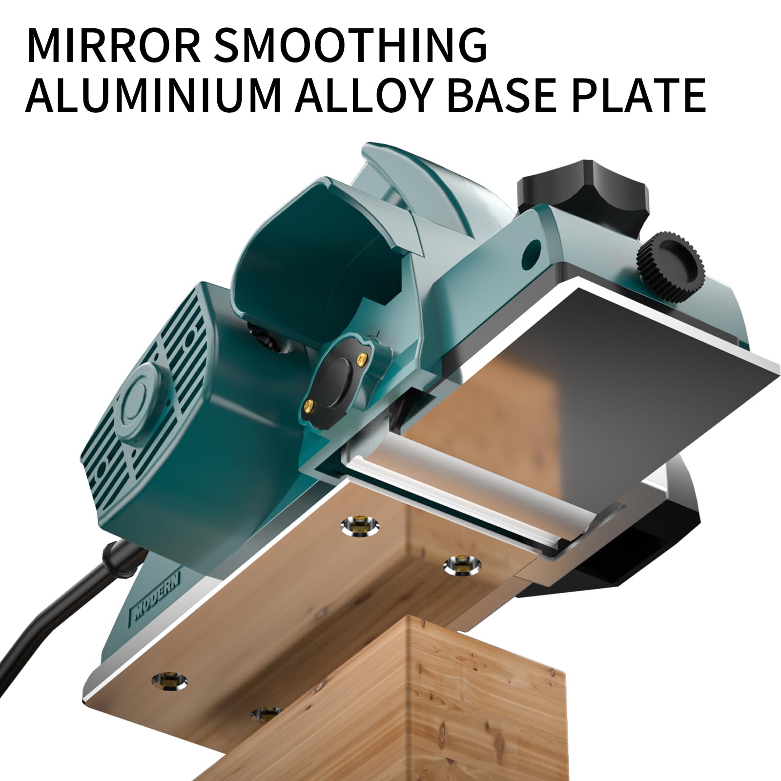 DNTI 500w Rabot Électrique Filaire électrique bois 16000rpm largeur de rabotage 82 mm - profondeur de coupe 1 mm rabot à bois électrique Electric Hand wood Planer 2920B