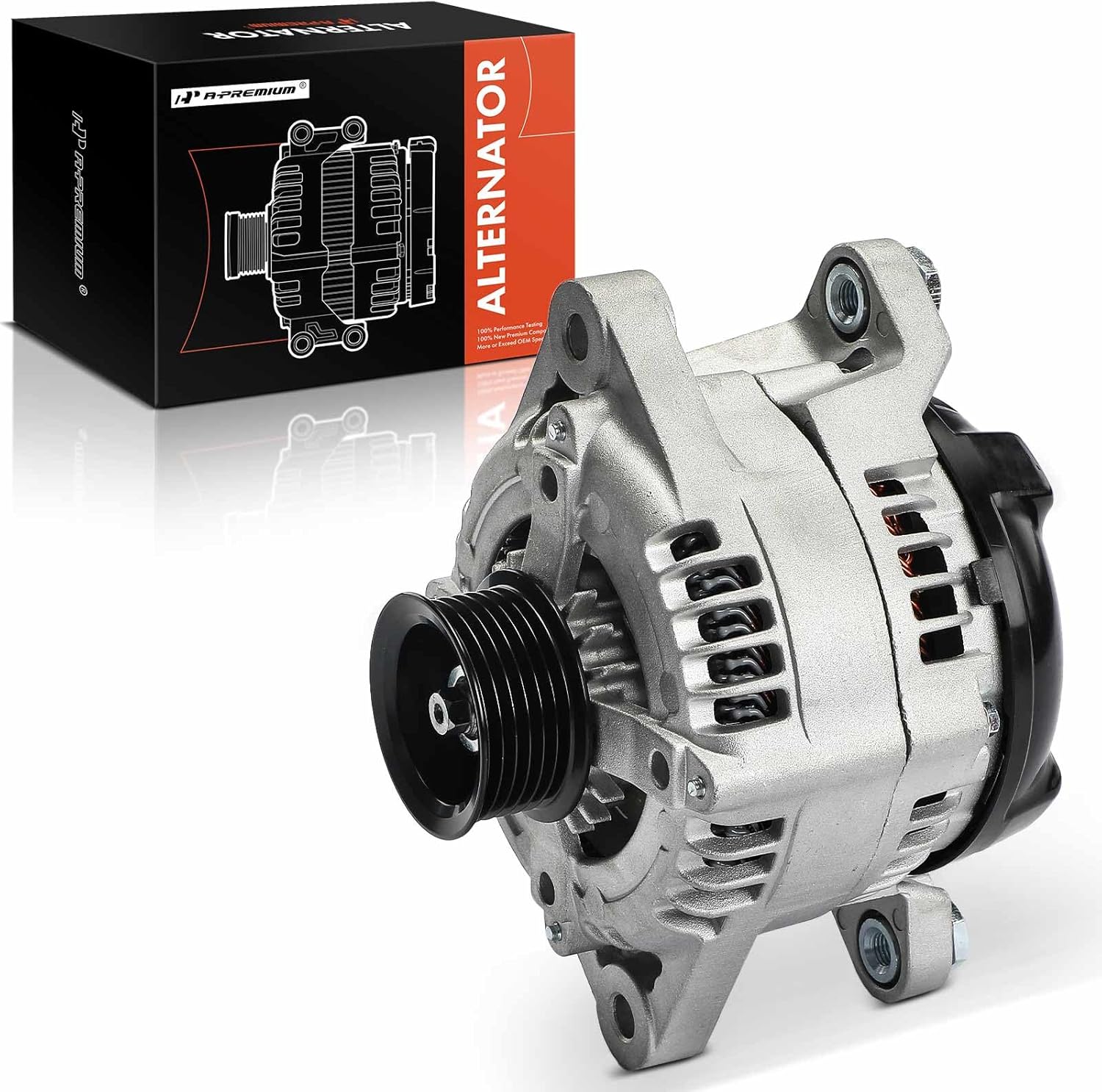 A-Premium Alternator Compatible with Kia Sportage 2017-2022 & Hyundai Tucson 2018-2021, 2.0L 2.4L, 12V 140A 6-Groove Pulley Clockwise, Replace# MPA14076, 37300-2G051