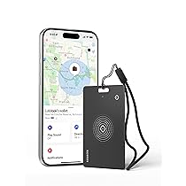 LULULOOK Wallet Tracker Card,portafoglio Airtag ultra sottile funziona con Apple Find My (solo iOS),wireless ricaricabile GPS Smartcard Tracker per bagagli,etichette,passaporto,borsa,IP68 impermeabile