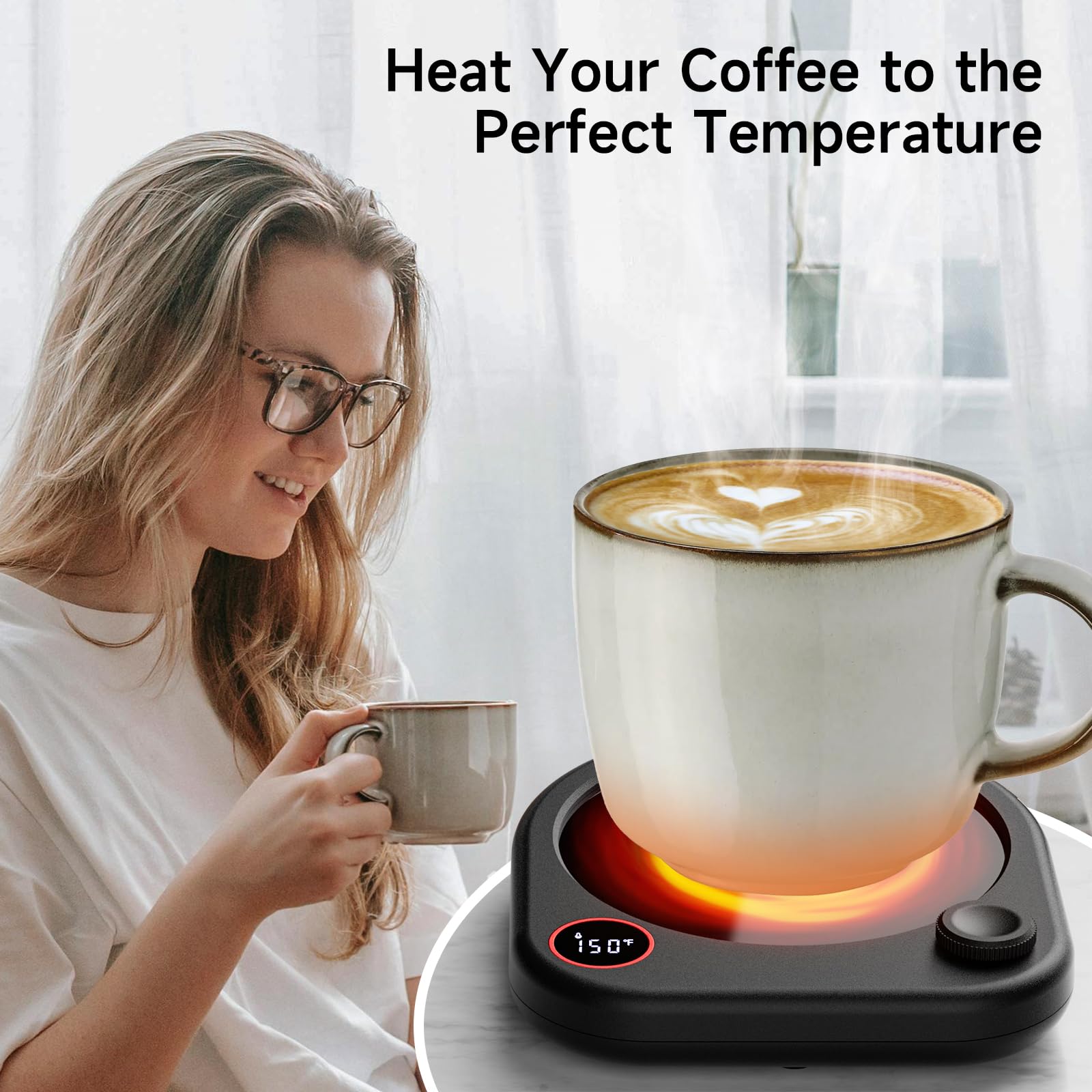 Scalda Tazze Da Caffè Per Scrivania, Scaldatazze Elettrico Per Tè, Latte E Bevande, Timer Con Spegnimento Automatico, Piastra Riscaldante In Cera Di Candela, Accessorio Regalo