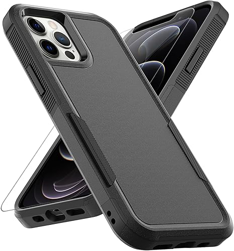 Funda para iPhone 12  iPhone 12 PRO funda protectora de doble capa resistente para teléfono celular, a prueba de golpes, resistente, con protector