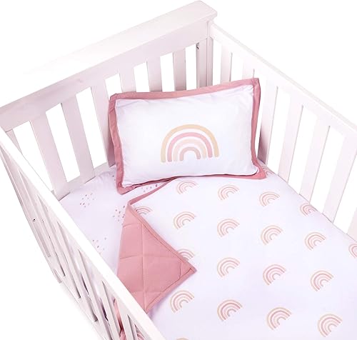 Miniatura 2 de Ely's & Co. Juego de ropa de cama para bebé niño y niña, perfecto para camas pequeñas, juego de 3 piezas que incluye sábana para cuna, manta