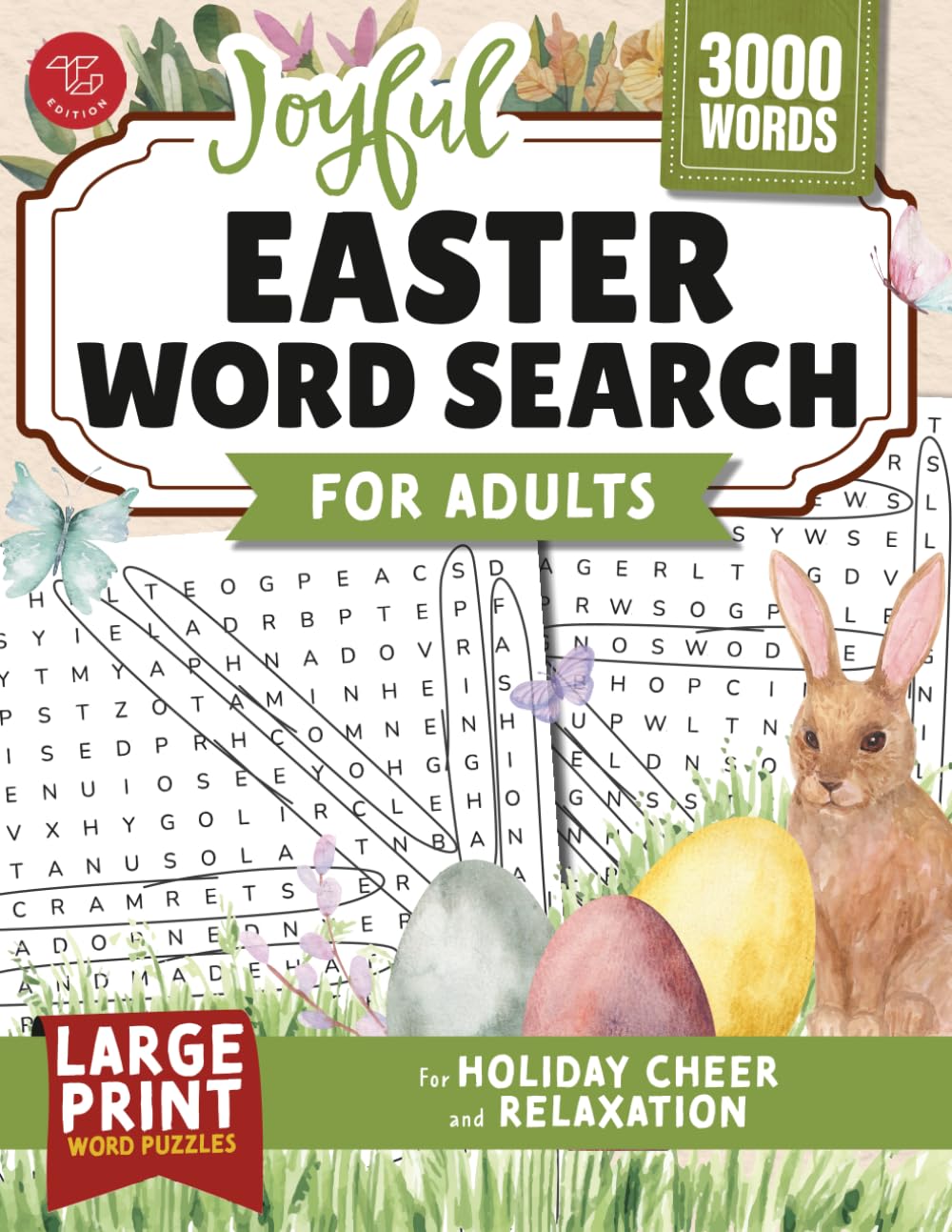 Joyful Easter Word Search for Adults: Large Print Word Puzzles for Holiday Cheer and Relaxation (Word Find Books For Adults)