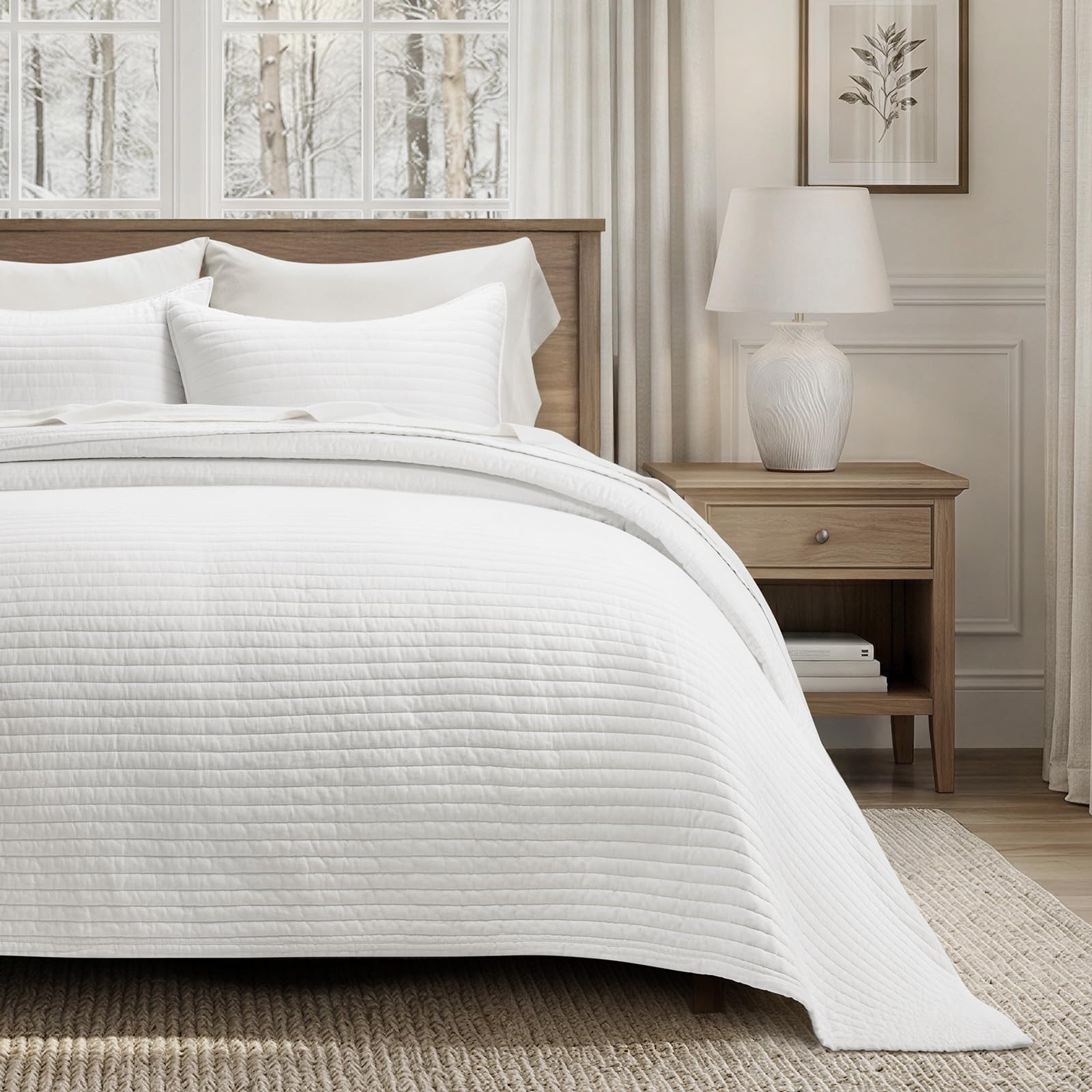 Photo 1 of ***STOCK PHOTO FOR REFERENCE ONLY***Quilt Set, Oversized Cal King, 120x110 White