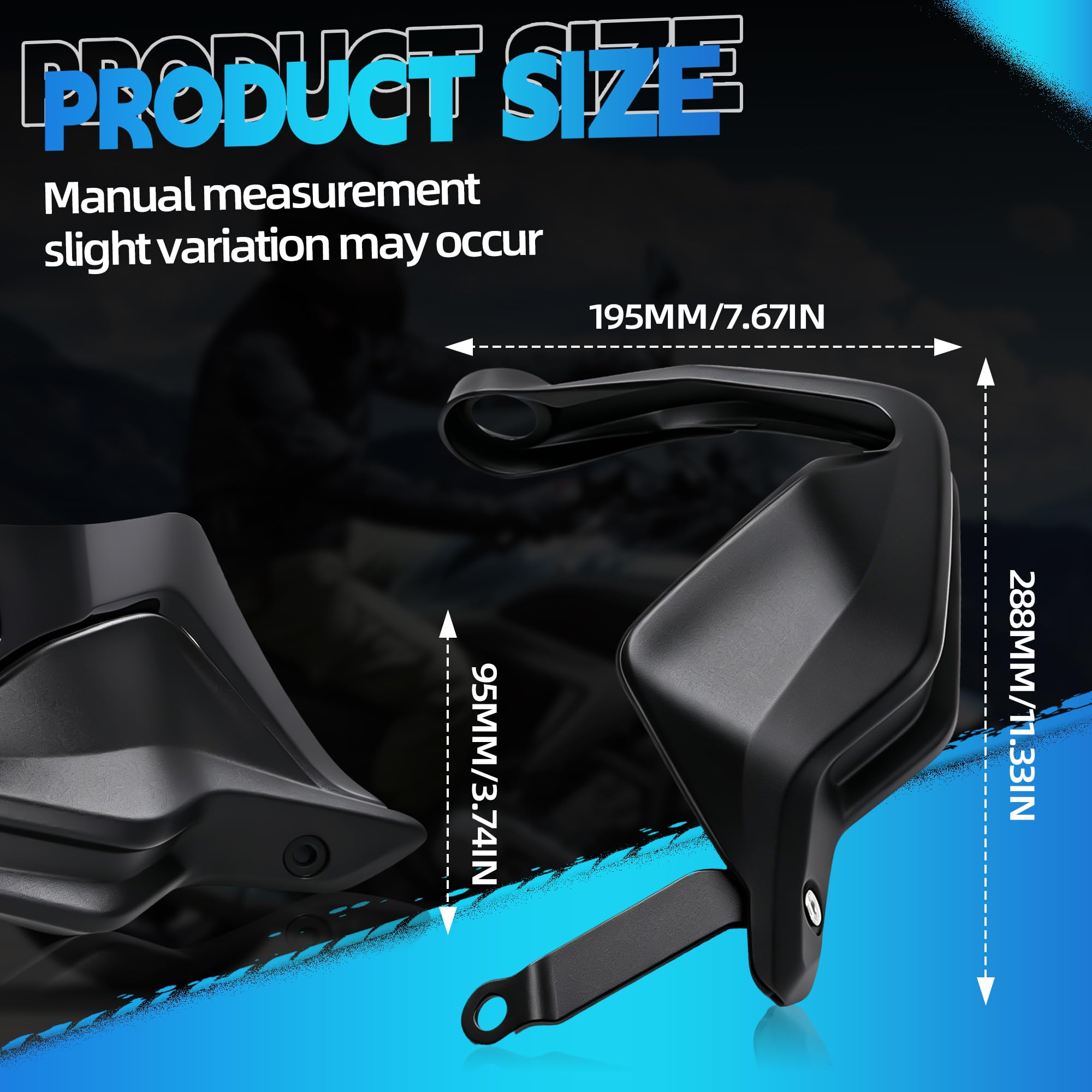 Paramani per moto Deflettori Parabrezza Protezione ABS per NC700X 750X CB650F CTX700 2014-2018 DCT NC750S 2013-2023 (Nero)
