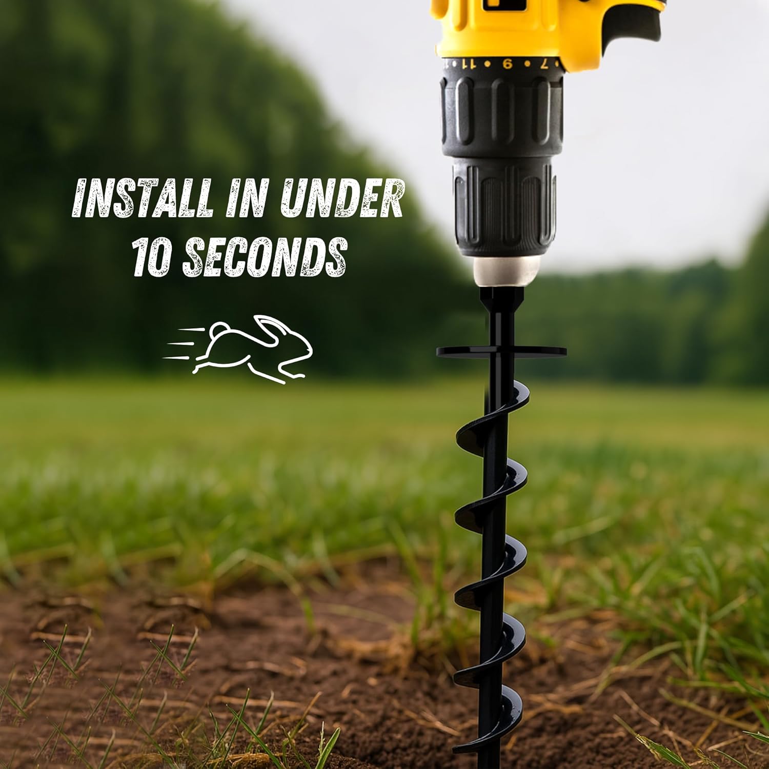 Ground Anchor Stakes (Ground Anchors Pro, 4 Pack Heavy Duty, Ground Anchors Screw in, Swing Set Anchors, Trampoline Anchors High Wind Heavy Duty for Camping Tents, Car Ports, Swing Sets, Canopies.)