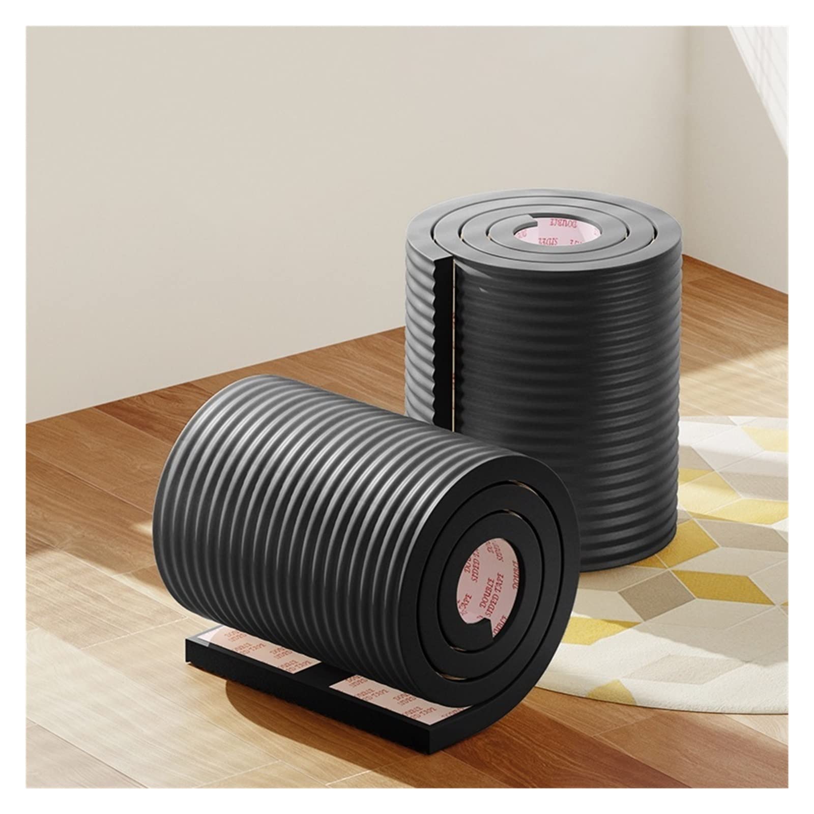 Mousse de protection pour angles de meubles noirs 10m, amortisseur de chocs haute densité