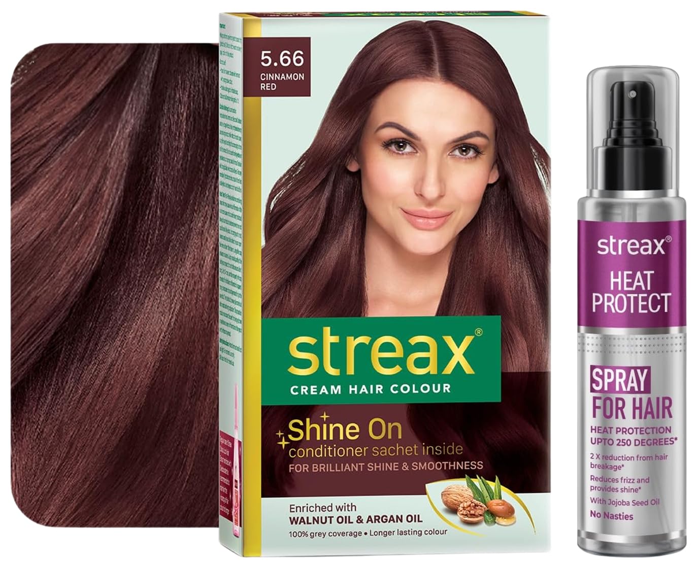 Streax Permanent Hair Colour, Heat Protection Spray for Hair -100 Ml, Hair Styling Spray for Women & Men