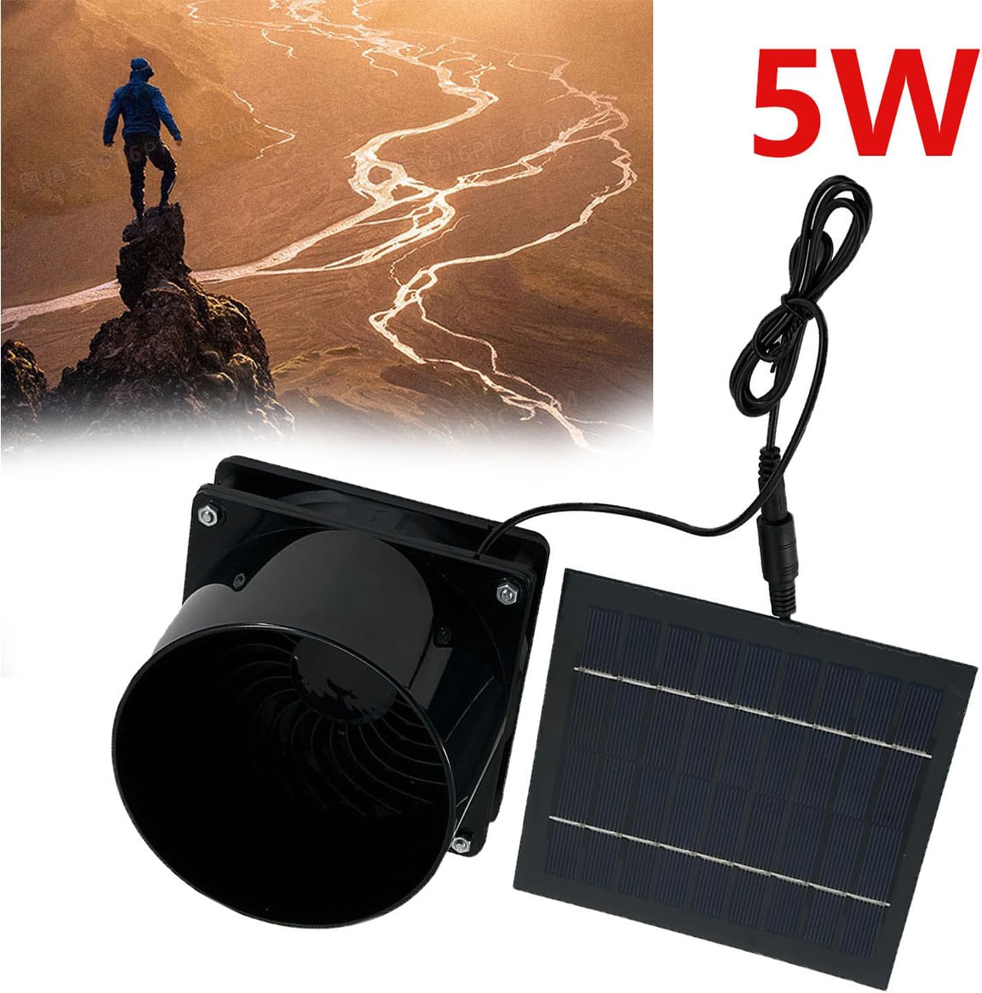 5W ソーラー換気扇 太陽エネルギー換気 小屋やペットの囲いなどの小さなスペースに適しています