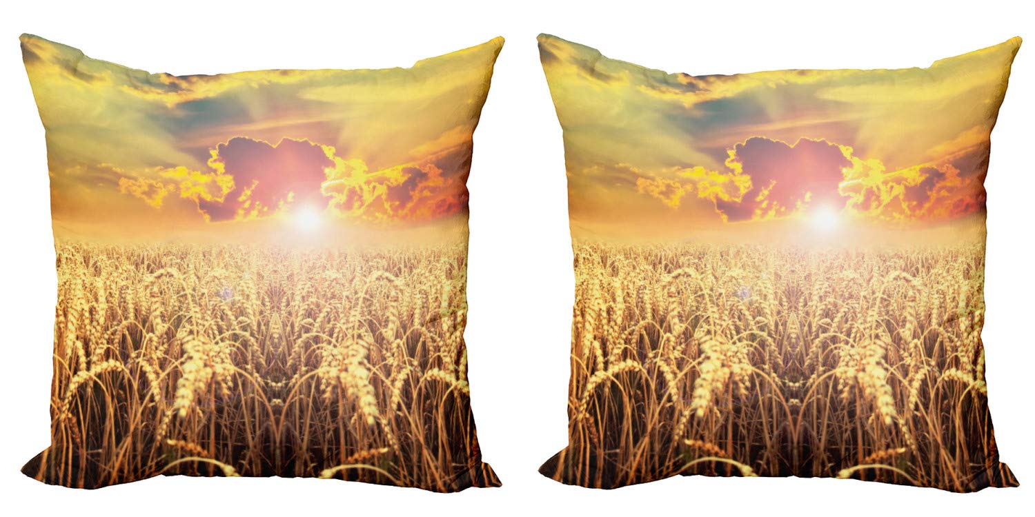 ABAKUHAUS Tramonto Federe Cuscini Set di 4, Horizon Sky Beach