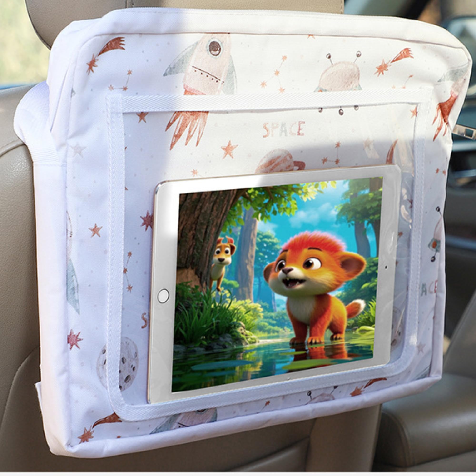 SUQ Bambini Vassoio di Viaggio, Bambini Piccoli Seggiolino Auto Lap Desk, Tavolo Seggiolino per Bambini Lungo Viaggio, Vassoio Attività Multifunzionale per Disegnare, Guardando Tablet, Spuntini