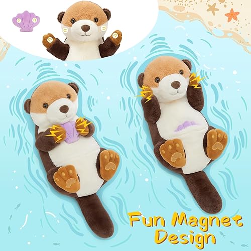 Vista 139 de MorisMos - Animales de peluche de lagarto, mamá camaleón gigante de 27 pulgadas con 4 lagartos bebés, juguetes para niños y niñas, mamá iguana