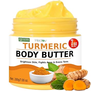 Turmeric Face Cream All Natural Skin Brightening Cream Turmeric Whipped Body Butter for Dark Spot Care & Uneven-Looking Skin Turmeric Skincare Moisturizes, Nourishes & Promotes a Radiant Glow