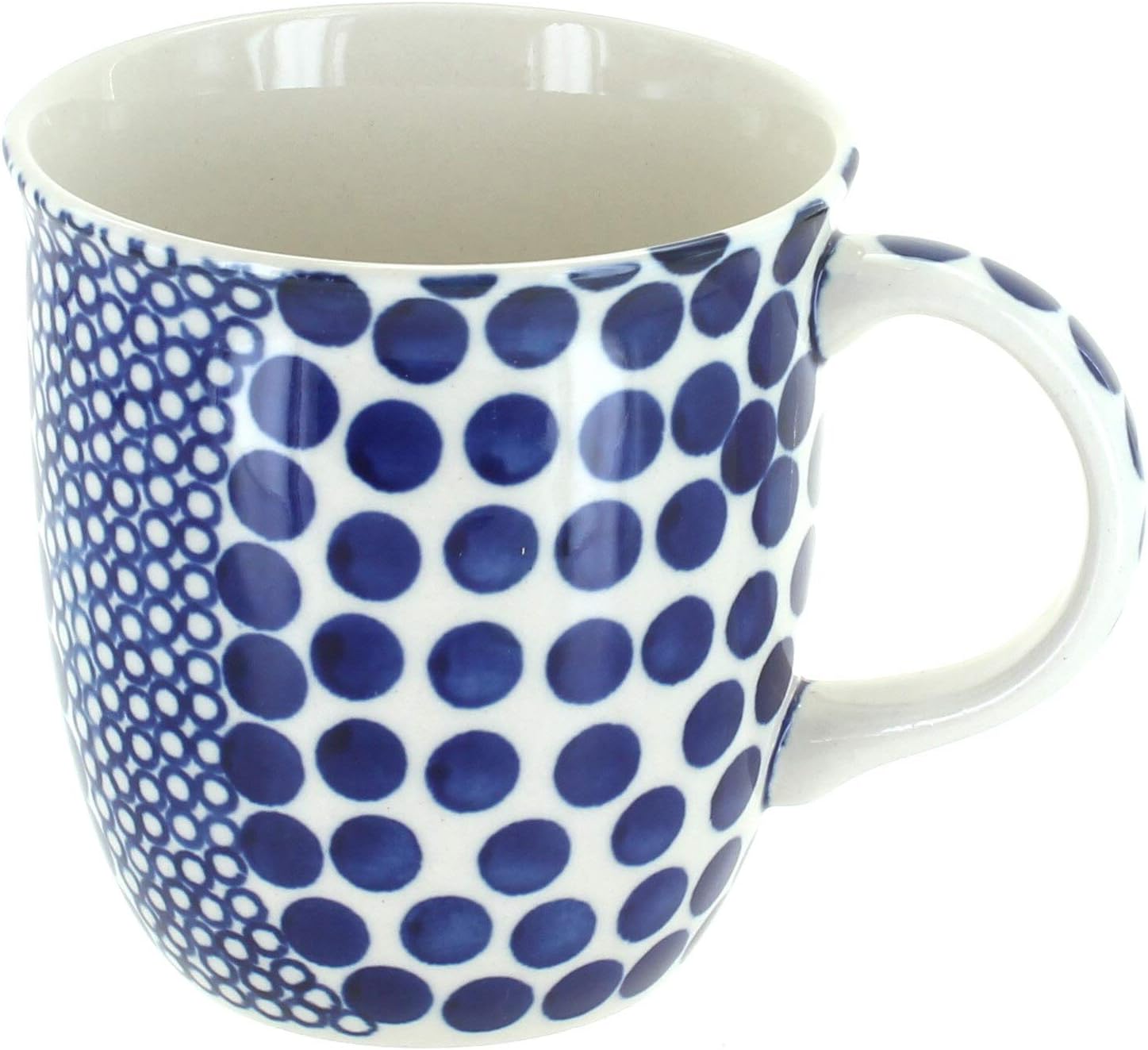 Blue Rose Polish Pottery - Green Mosaic Flower Plain Coffee Mug - 12 oz - Perfect Mug for the Office, Home, or a Gift