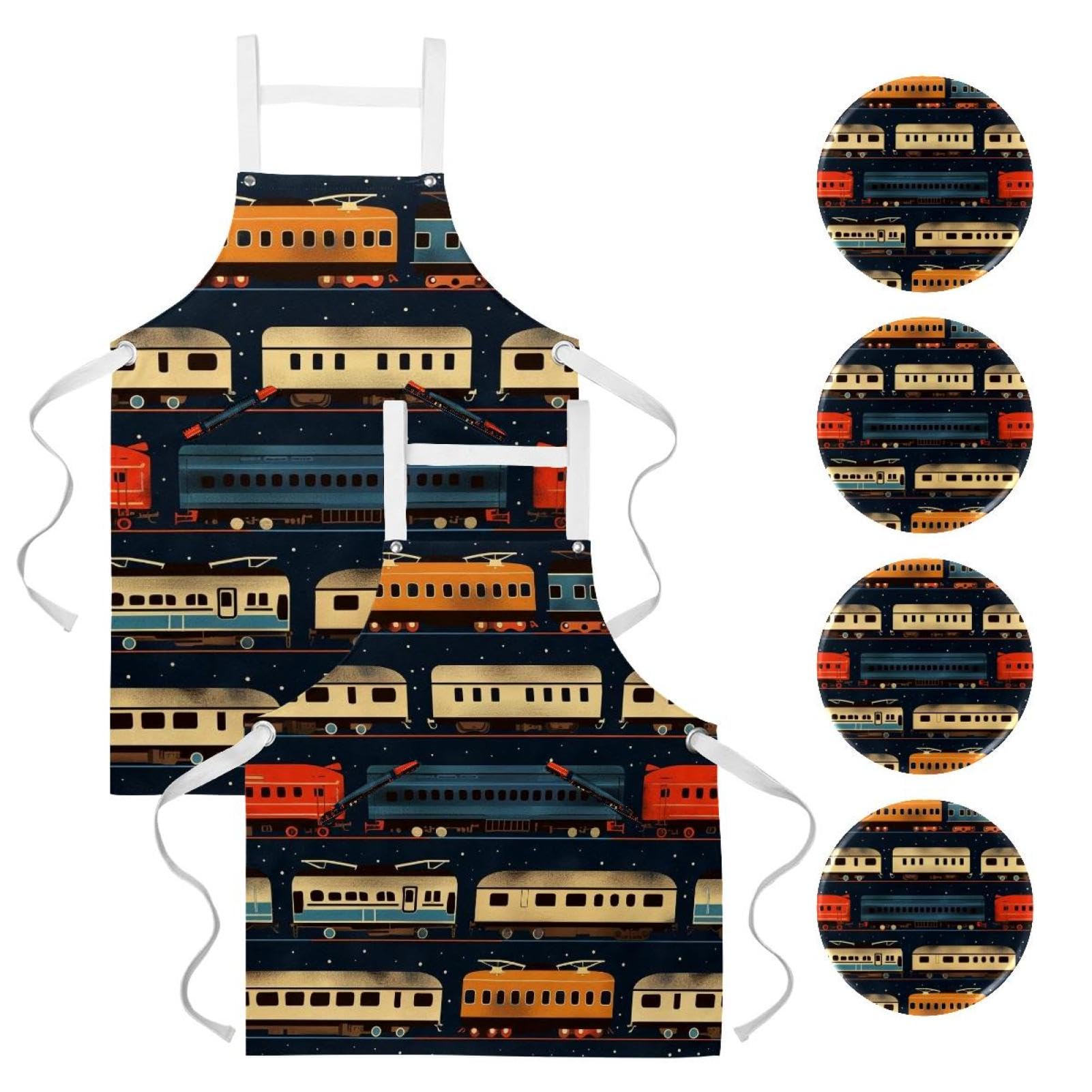 Tablier de serveuse étanche avec 4 broches pour restaurant et bistrot - 7