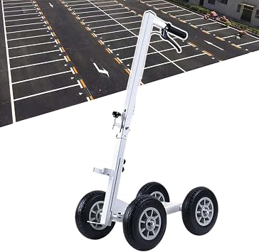Road Line Marking Applicator,Hand-Push Line Striping Machine,Inverted Spray Paint Marking Car,Adjustable Handle and Angle,Road Or Grass Markin