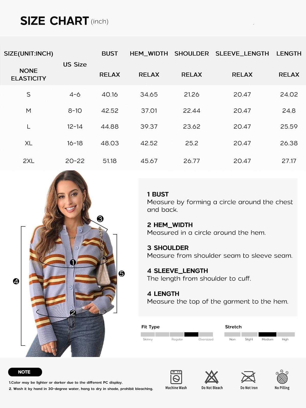 Cardigan da Donna in Maglia Grossa a Righe ritagliate, Maglioni, Magliette alla Moda, Maniche Lunghe, Leggere, Aperte, con Bottoni sul Davanti