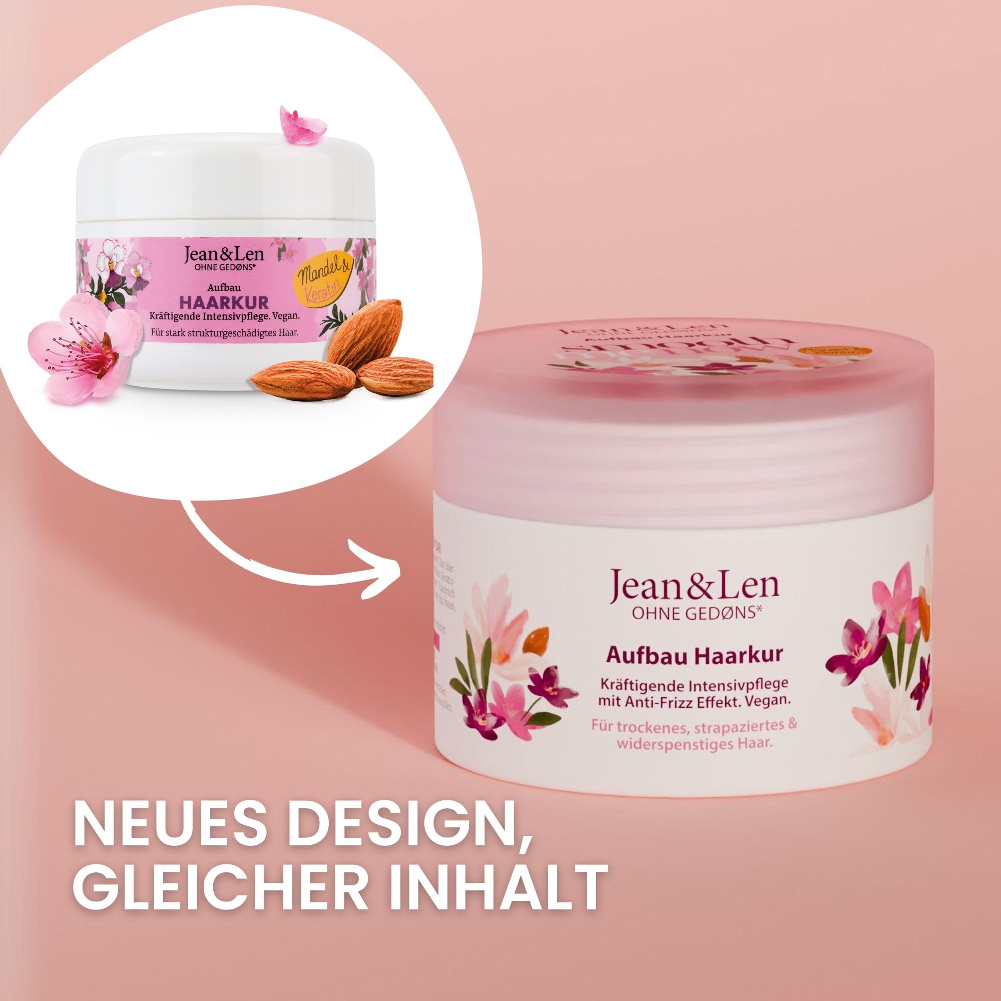 Jean & Len Migdały I Keratyna Kuracja do Włosów, 250 ml
