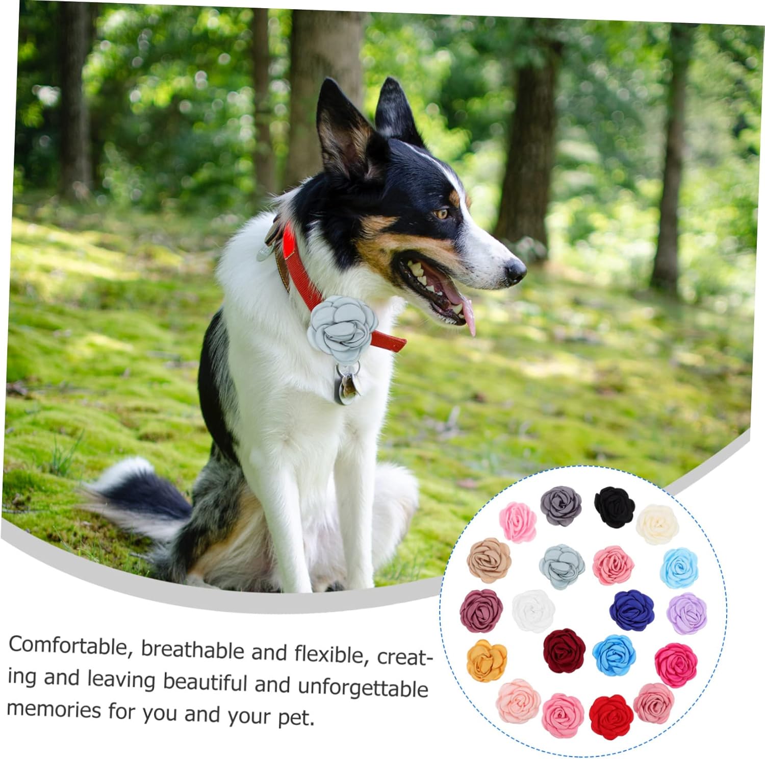 40 pcs Decor Bowtie Color Dogs Collar Chiffon for Flowerrandom Kitten Grooming Puppy Pet Pets